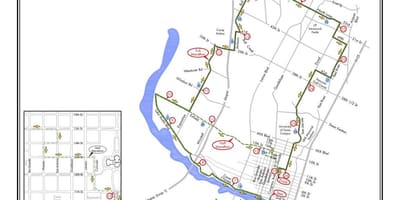 Kaart van Austin marathon kursus