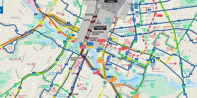 Austin openbare vervoer kaart